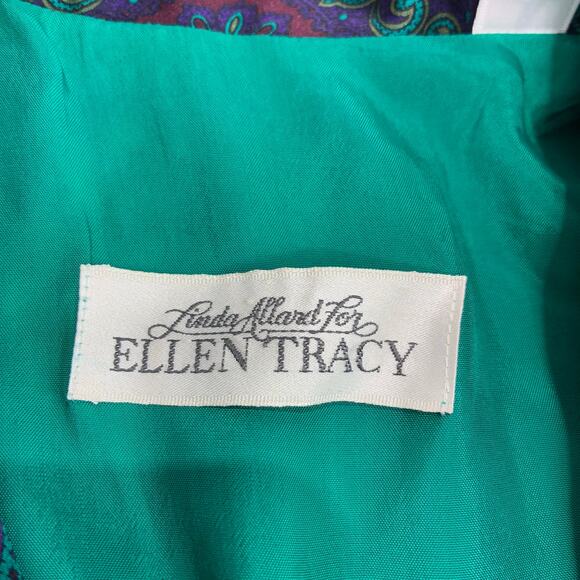 Vintage Silk Paisley Boho Miami Mob Wife Blazer Size 6 - Picture 2 of 7